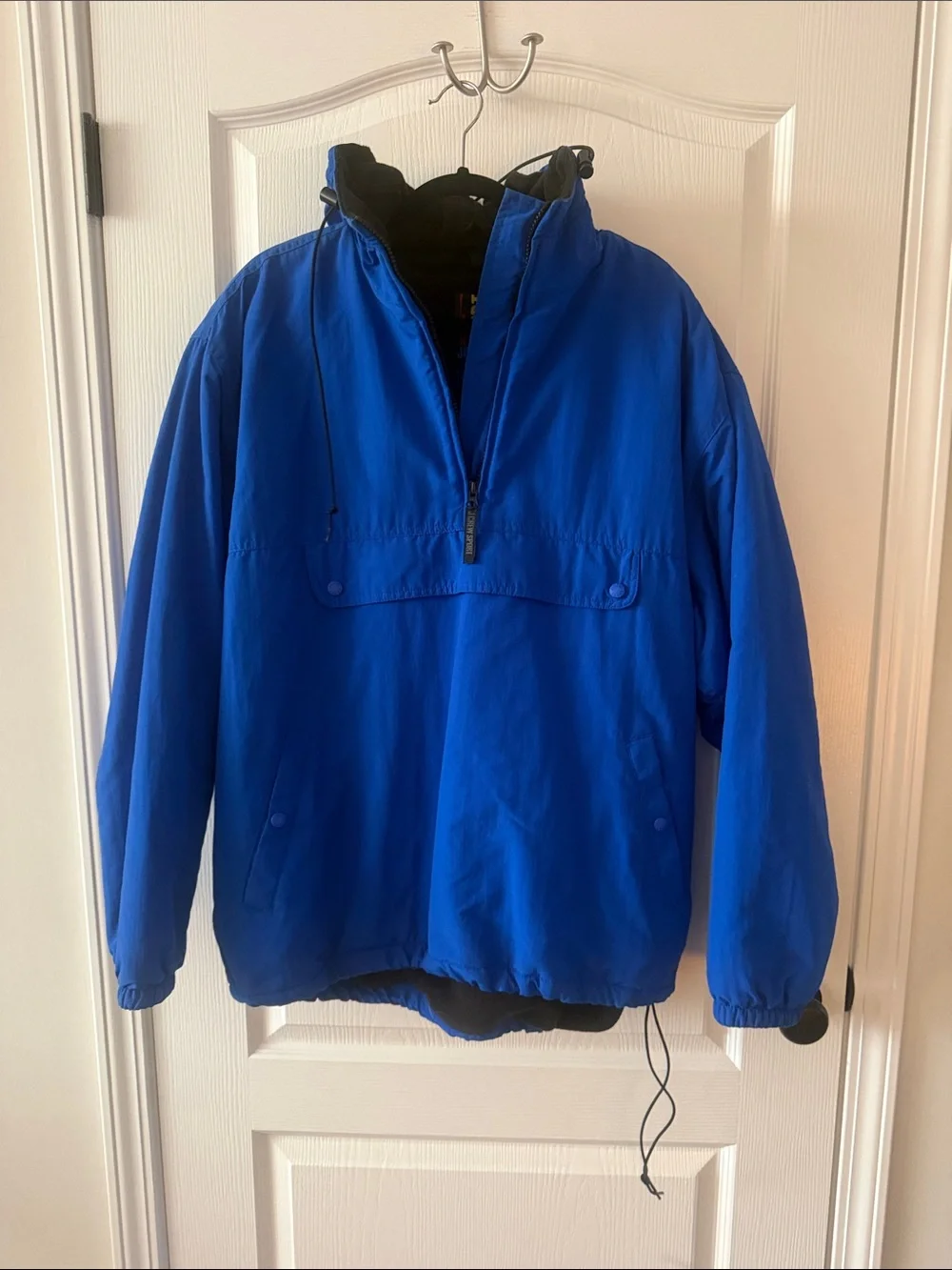 J. Crew Men's Royal Blue Pullover Windbreaker